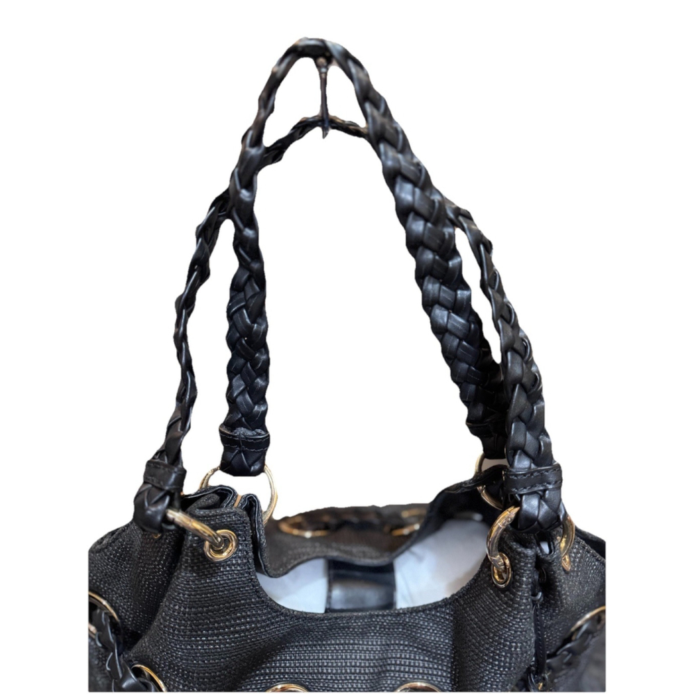 Michael Kors Camden Large Straw Tote Trimmed In Leather - Picture 9 of 15